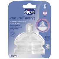 Chicco Natural Feeling Fast Flow Teat - 6 Months